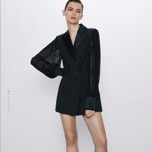 Zara combination sleeve blazer, bloggers favorite - Picture 4 of 11